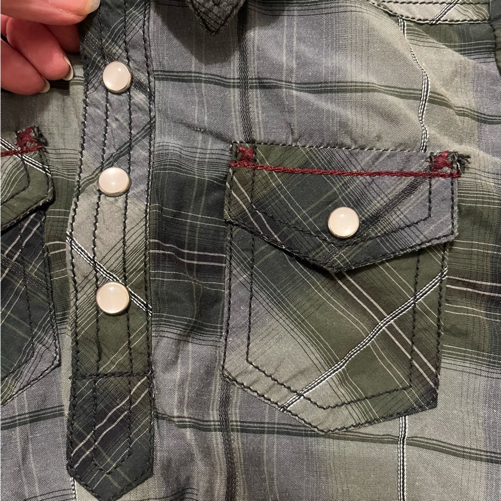 Red Dirt Western‎ Green Plaid Long Sleeve Baby Onesie 24 Months - Picture 7 of 9